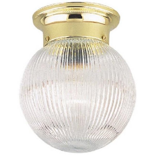 Brightbomb 66692 6 in. Polished Brass Ceiling Fixture BR580628